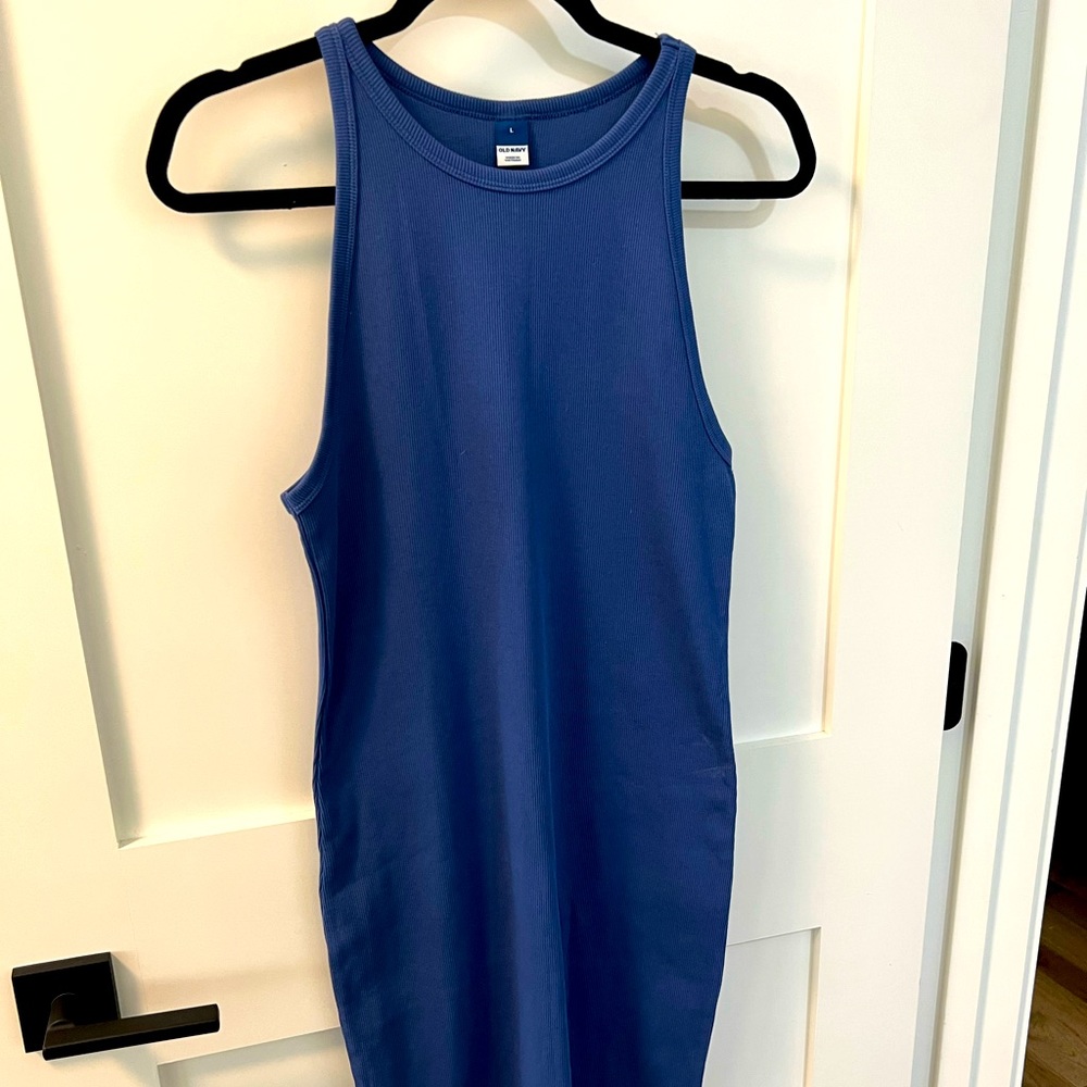 Old Navy Periwinkle Blue Ribbed Jersey Dress - Size M/L